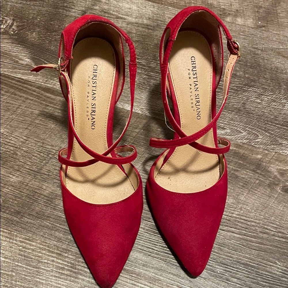 Christian Siriano Bold Red Pointed Heels